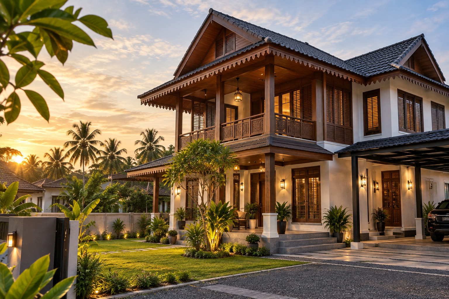 Contemporary Malay style double storey home completed by ZAM Construction